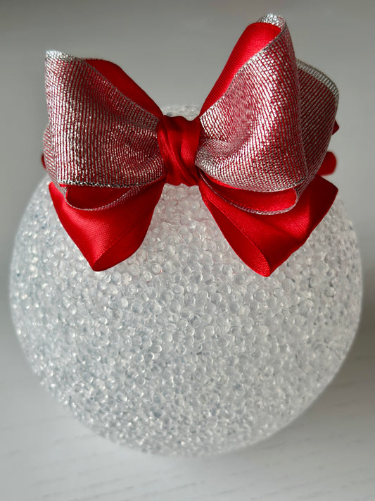 Red&Silver Bow Headband