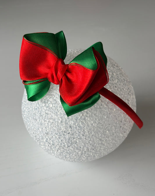 Green&Red Bow Headband
