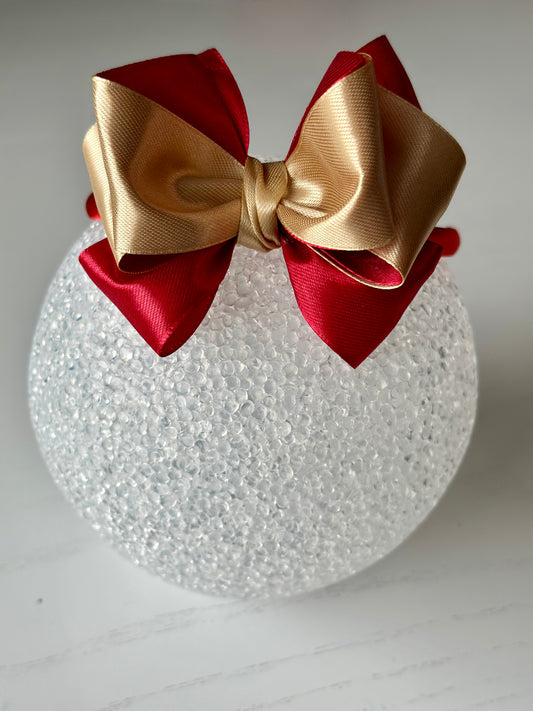 Red&Beige Bow Headband